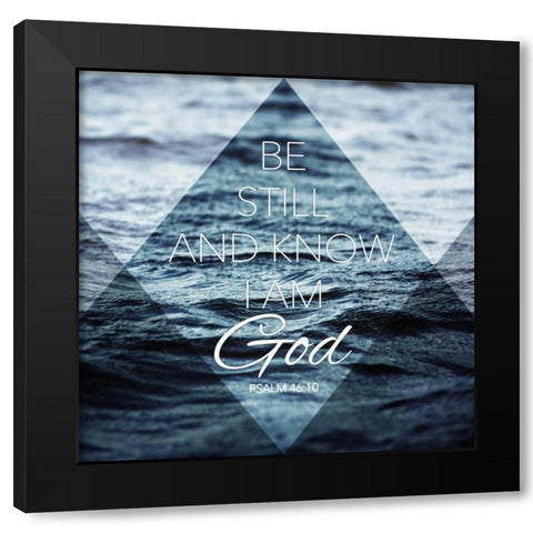 Be Still Black Modern Wood Framed Art Print with Double Matting by Grey, Jace