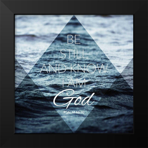Be Still Black Modern Wood Framed Art Print by Grey, Jace