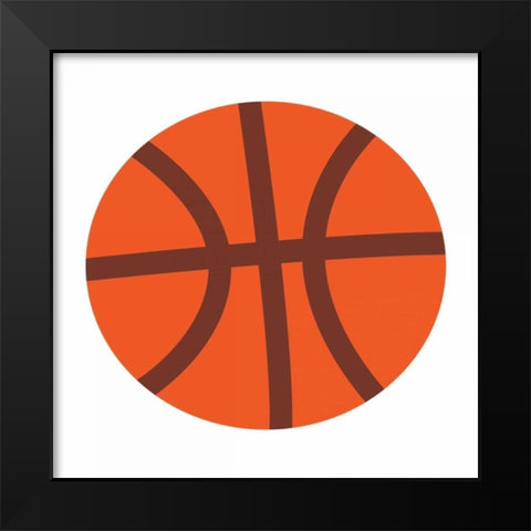 Basketball Black Modern Wood Framed Art Print by Grey, Jace