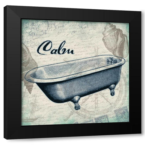 Calm Bath Print Black Modern Wood Framed Art Print by Grey, Jace