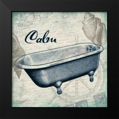 Calm Bath Print Black Modern Wood Framed Art Print by Grey, Jace
