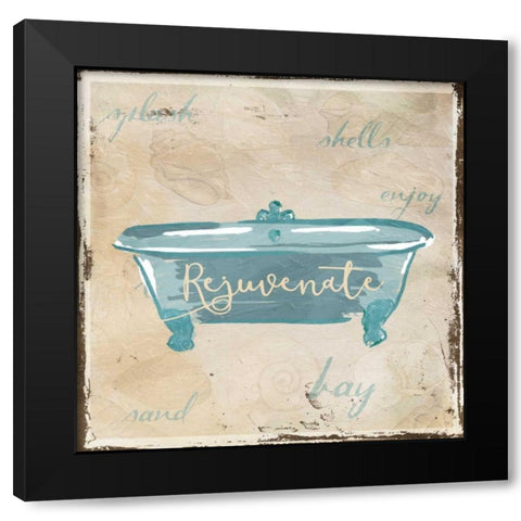 Rejuvenate Shells Black Modern Wood Framed Art Print by Grey, Jace