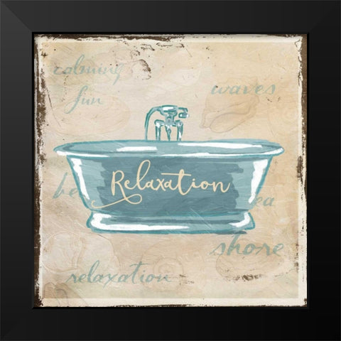Relaxation Shells Black Modern Wood Framed Art Print by Grey, Jace