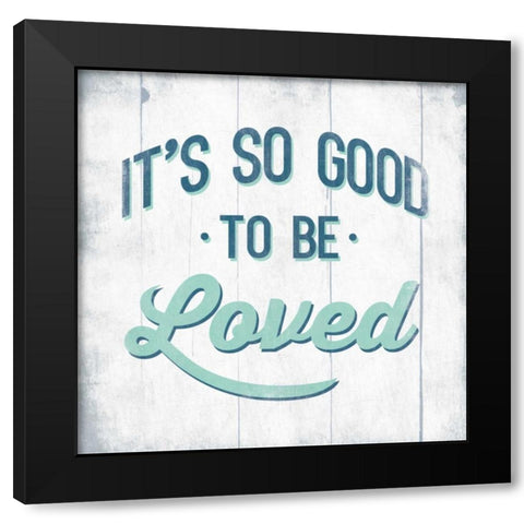 To Be Loved Black Modern Wood Framed Art Print with Double Matting by Grey, Jace