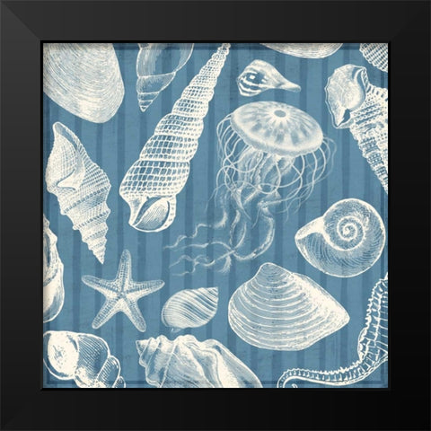 Blue Sea Mash Up Black Modern Wood Framed Art Print by Grey, Jace