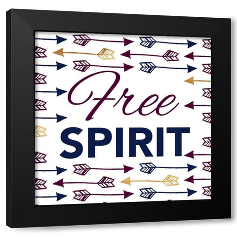 Free Spirit Arrows Black Modern Wood Framed Art Print with Double Matting by Grey, Jace