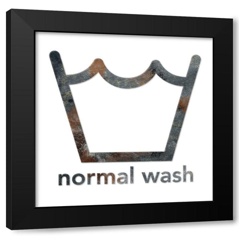 Normal Wash Black Modern Wood Framed Art Print by Grey, Jace