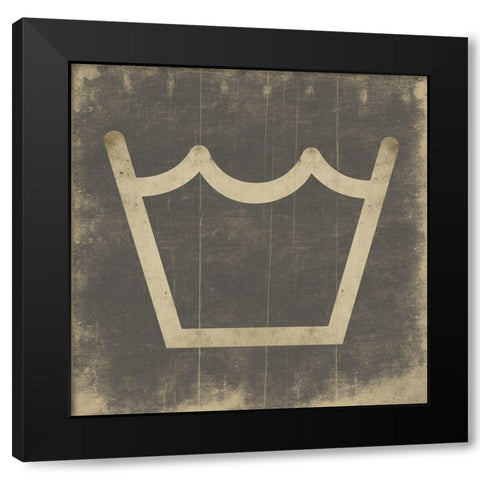 Normal Wash Wood Black Modern Wood Framed Art Print by Grey, Jace