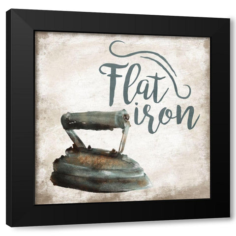 Flat Iron Black Modern Wood Framed Art Print by Grey, Jace