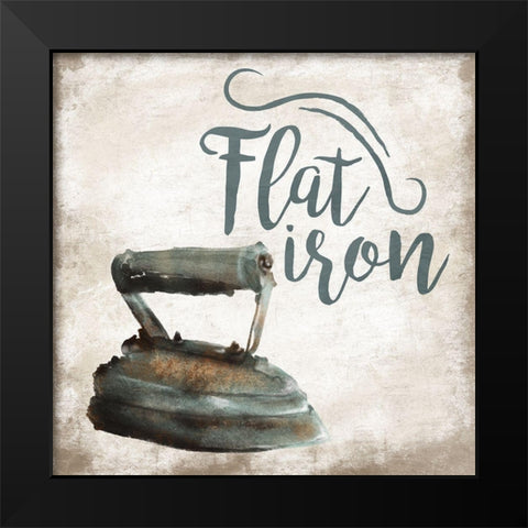Flat Iron Black Modern Wood Framed Art Print by Grey, Jace