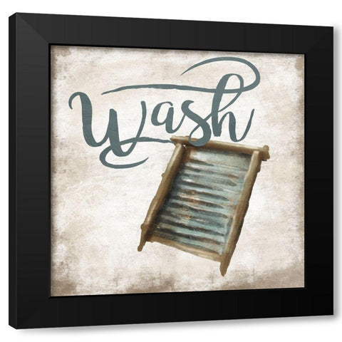 Metal Wash Black Modern Wood Framed Art Print by Grey, Jace