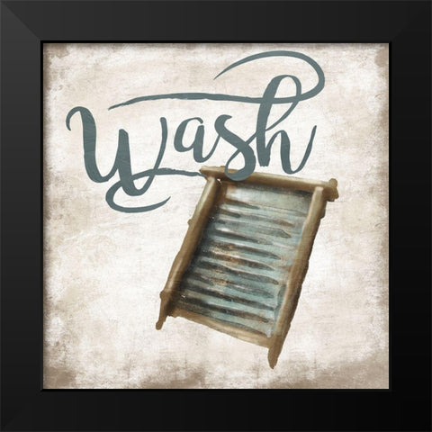 Metal Wash Black Modern Wood Framed Art Print by Grey, Jace