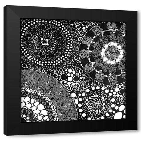 Group Cell Black Modern Wood Framed Art Print by Grey, Jace