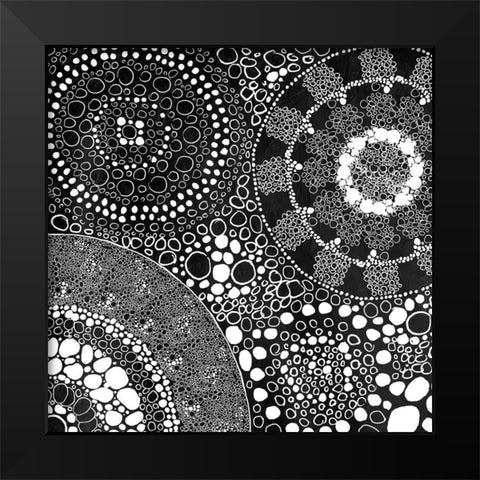 Group Cell Black Modern Wood Framed Art Print by Grey, Jace