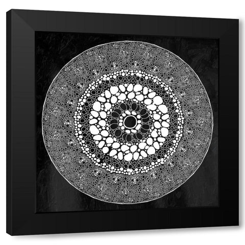 One Cell Black Modern Wood Framed Art Print with Double Matting by Grey, Jace