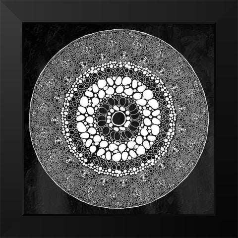 One Cell Black Modern Wood Framed Art Print by Grey, Jace