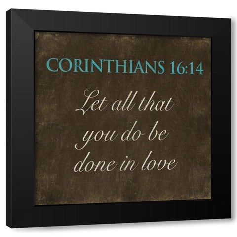 Let All That Black Modern Wood Framed Art Print with Double Matting by Grey, Jace
