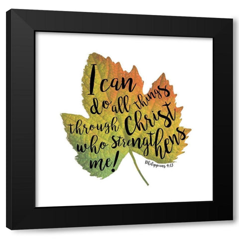 Christ Leaf Black Modern Wood Framed Art Print by Grey, Jace