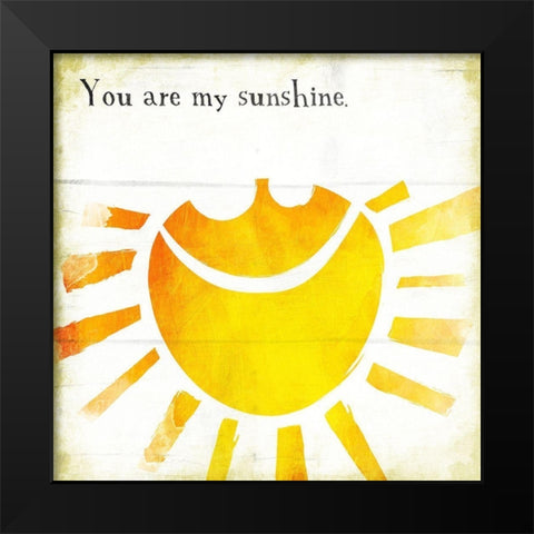 Sunshine Black Modern Wood Framed Art Print by Grey, Jace