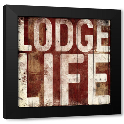 Lodge Life Black Modern Wood Framed Art Print by Grey, Jace
