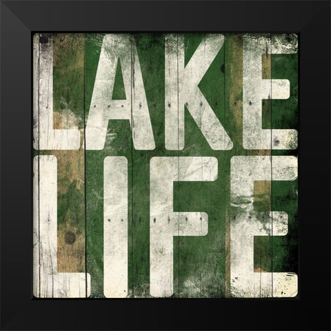 Lake Life Black Modern Wood Framed Art Print by Grey, Jace