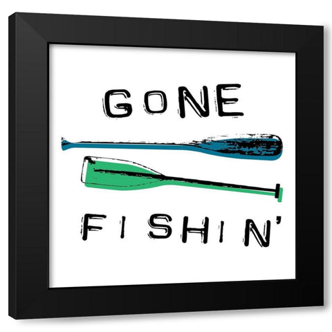 Gone Black Modern Wood Framed Art Print by Grey, Jace