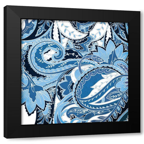 Overgrown Blue Mate Black Modern Wood Framed Art Print with Double Matting by Grey, Jace
