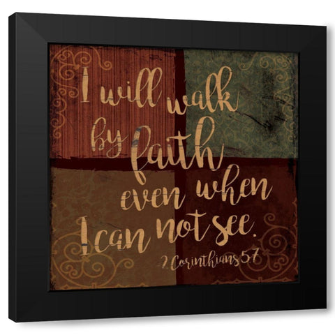 Can Not See Black Modern Wood Framed Art Print with Double Matting by Grey, Jace