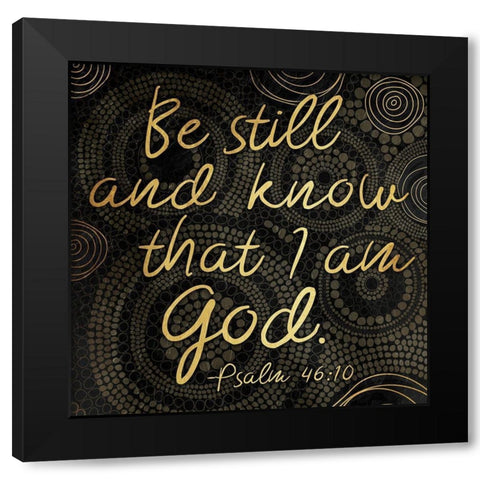 Be Still Black Modern Wood Framed Art Print with Double Matting by Grey, Jace