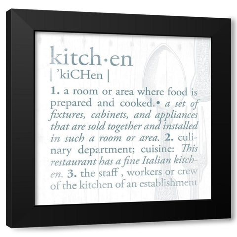 Defined Kitchen Black Modern Wood Framed Art Print with Double Matting by Grey, Jace