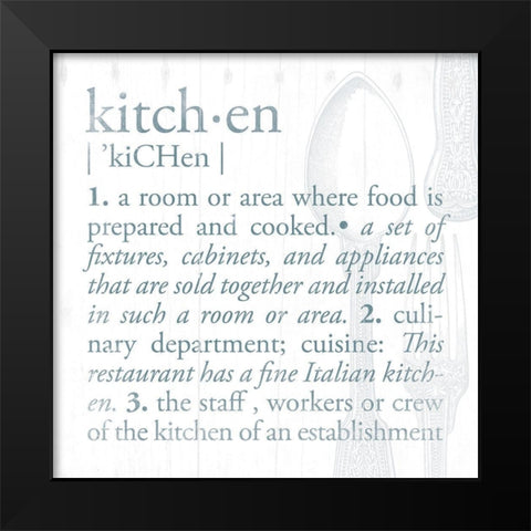 Defined Kitchen Black Modern Wood Framed Art Print by Grey, Jace