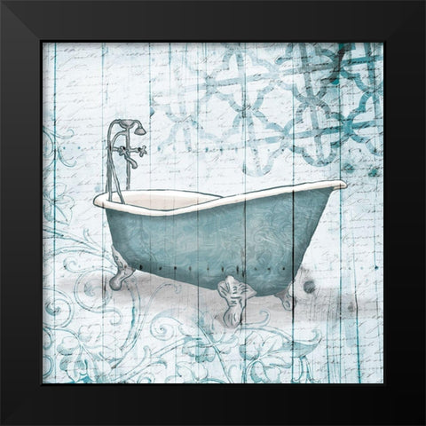 Blue Bath Black Modern Wood Framed Art Print by Grey, Jace