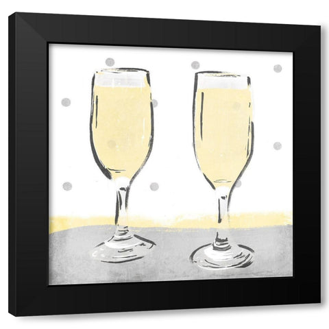 Together Black Modern Wood Framed Art Print with Double Matting by Grey, Jace