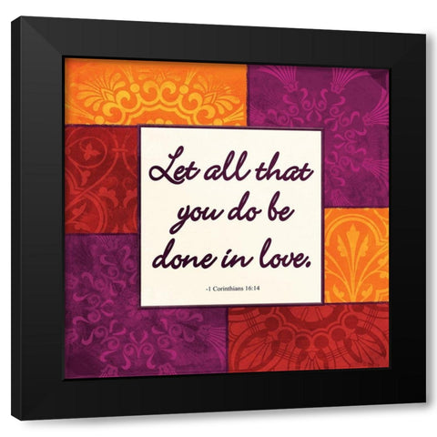 Let All That Black Modern Wood Framed Art Print by Grey, Jace