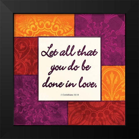 Let All That Black Modern Wood Framed Art Print by Grey, Jace