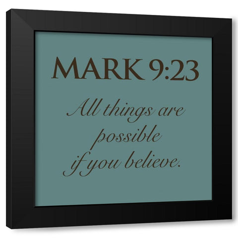 Mark Black Modern Wood Framed Art Print with Double Matting by Grey, Jace