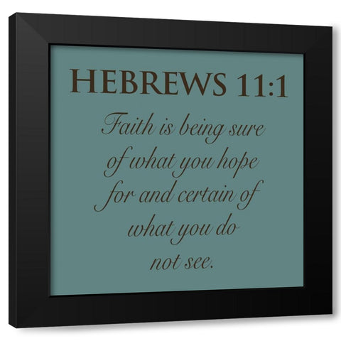Hebrews Black Modern Wood Framed Art Print with Double Matting by Grey, Jace