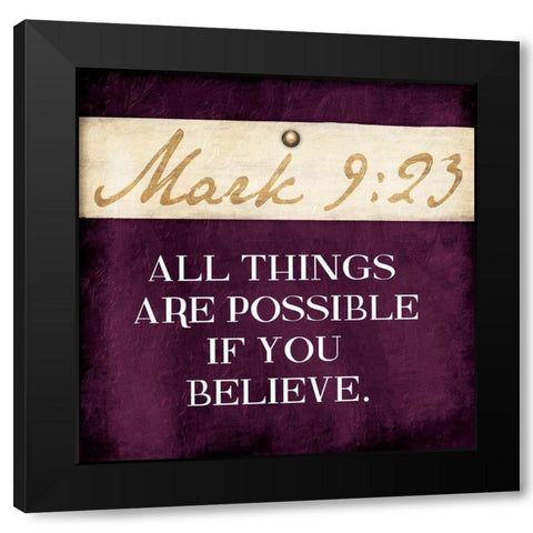 All Things Purple Black Modern Wood Framed Art Print with Double Matting by Grey, Jace