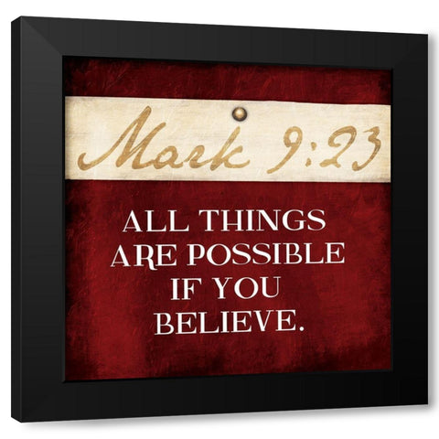 All Things Mark Black Modern Wood Framed Art Print by Grey, Jace