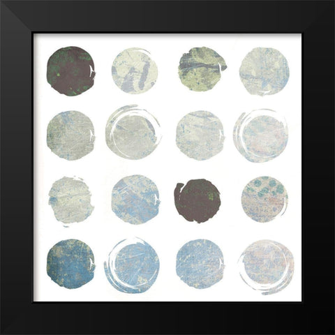 Soft Dots Black Modern Wood Framed Art Print by Grey, Jace