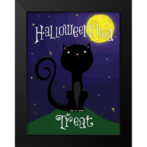Halloween Treat Black Modern Wood Framed Art Print by Grey, Jace