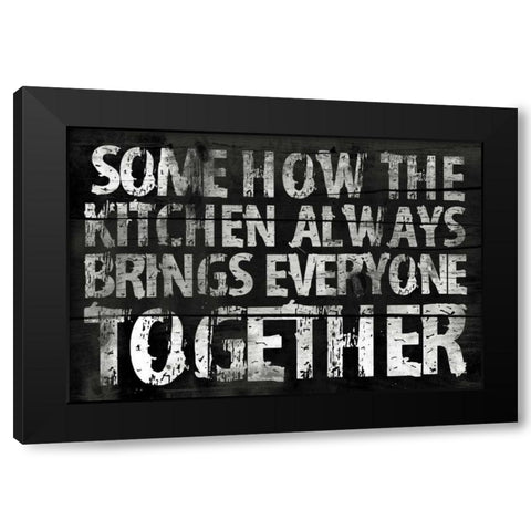 Kitchen 2 Black Modern Wood Framed Art Print with Double Matting by Grey, Jace