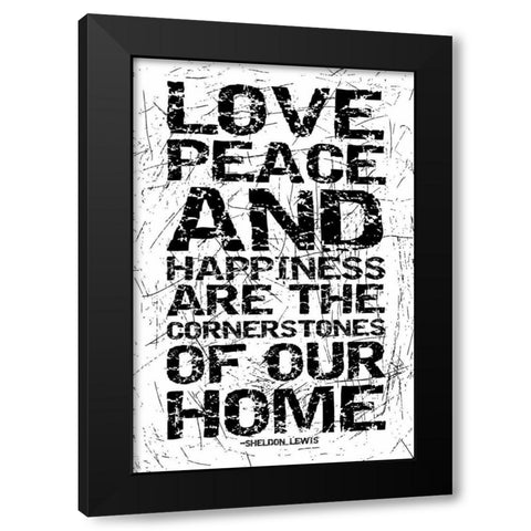 Cornerstones Black Modern Wood Framed Art Print by Grey, Jace