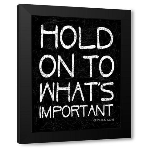 Hold On Black Modern Wood Framed Art Print by Grey, Jace