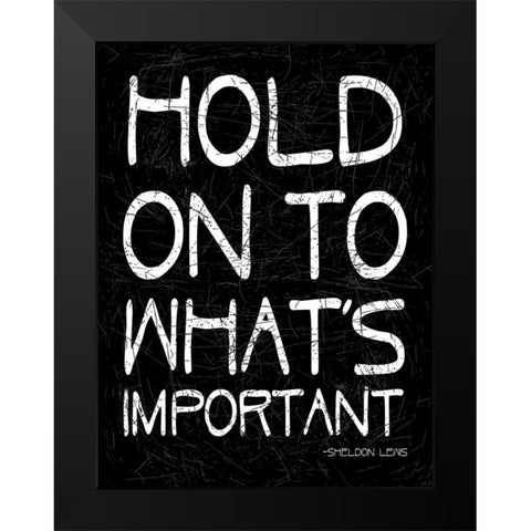 Hold On Black Modern Wood Framed Art Print by Grey, Jace