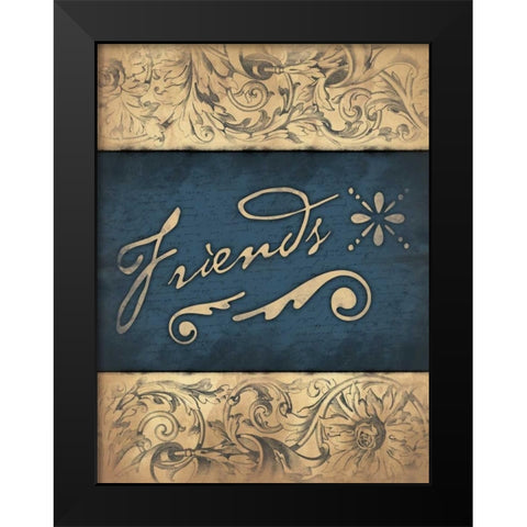 Friends Black Modern Wood Framed Art Print by Grey, Jace