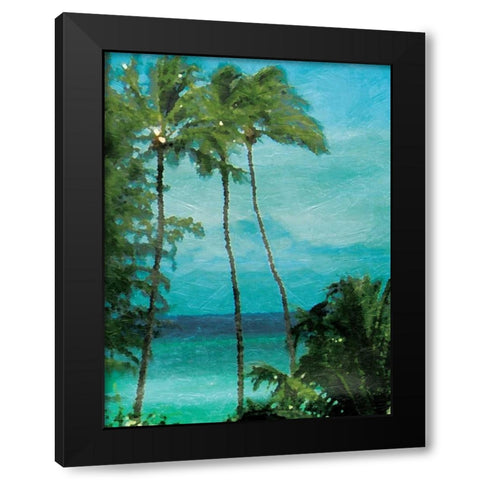 Palm Trees Black Modern Wood Framed Art Print with Double Matting by Grey, Jace