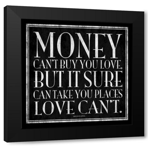 Money power Black Modern Wood Framed Art Print with Double Matting by Grey, Jace