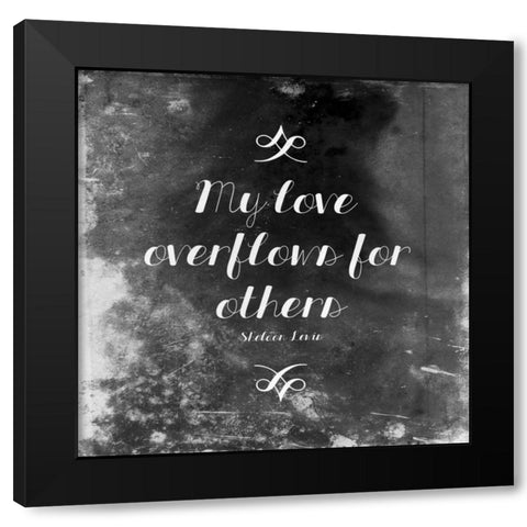 Overflows Black Modern Wood Framed Art Print by Grey, Jace