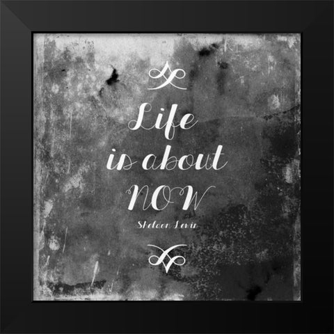 Life Black Modern Wood Framed Art Print by Grey, Jace